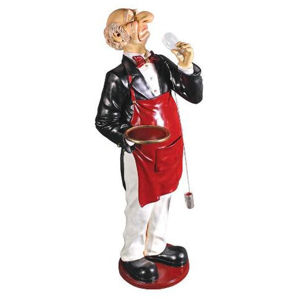 Connoisseur Sir Sommelier Wine Butler Statue Display Fiberglass Sculpture